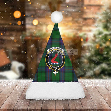 Armstrong Tartan Christmas Santa Hats with Family Crest