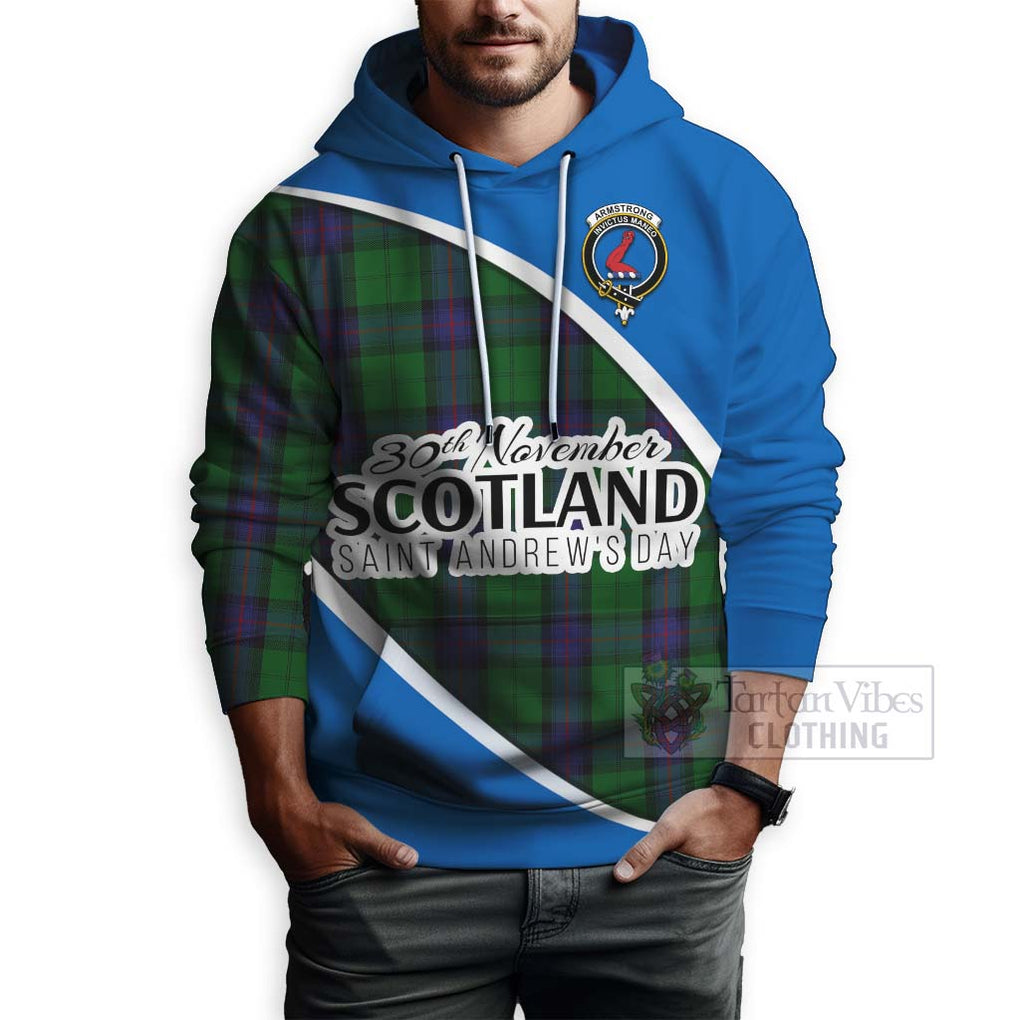 Tartan Vibes Clothing Armstrong Family Crest Tartan Hoodie Celebrate Saint Andrew's Day in Style