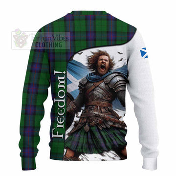 Armstrong Crest Tartan Knitted Sweater Inspired by the Freedom of Scottish Warrior