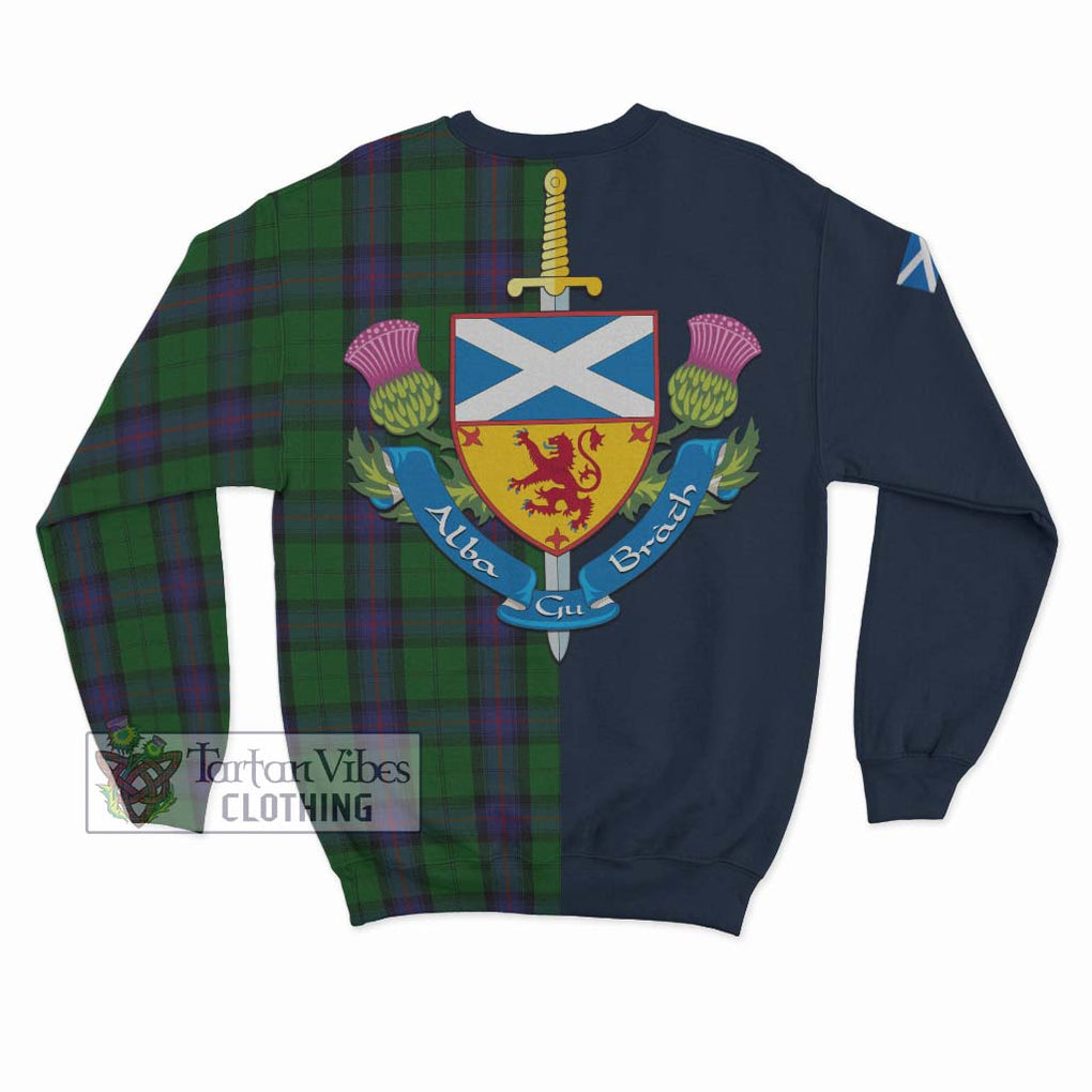 Tartan Vibes Clothing Armstrong Tartan Sweatshirt with Scottish Lion Royal Arm Half Style