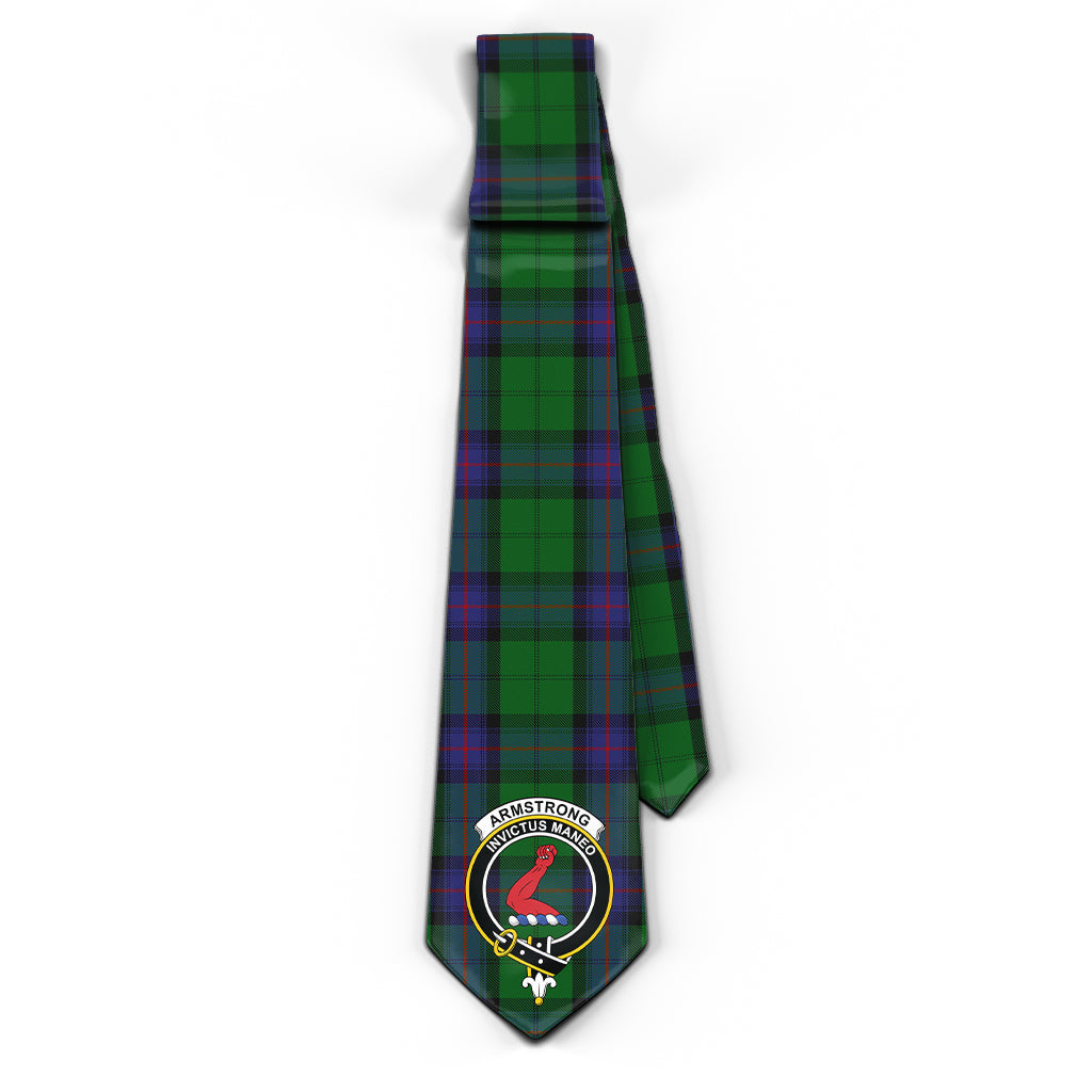 Armstrong Tartan Classic Necktie with Family Crest - Tartan Vibes Clothing