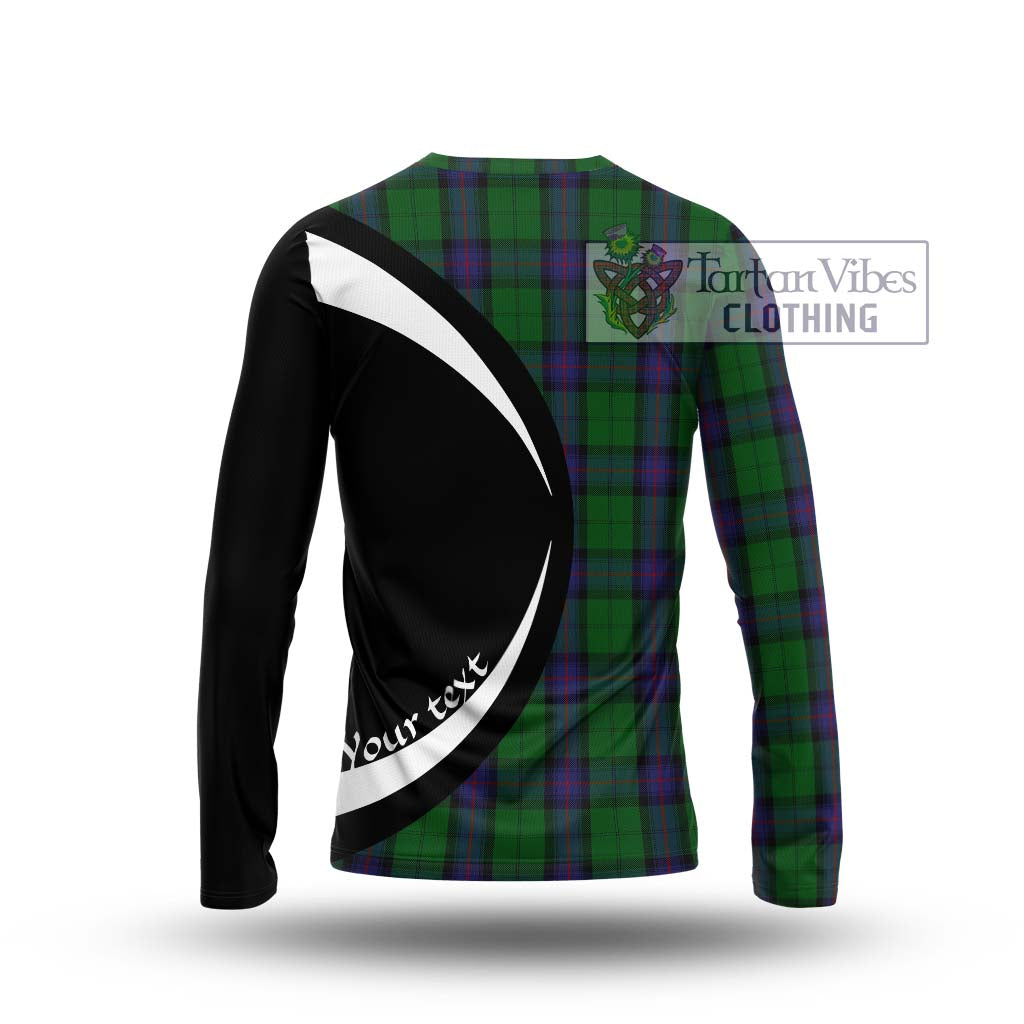 Armstrong Tartan Long Sleeve T-Shirt with Family Crest Circle Style - Tartan Vibes Clothing