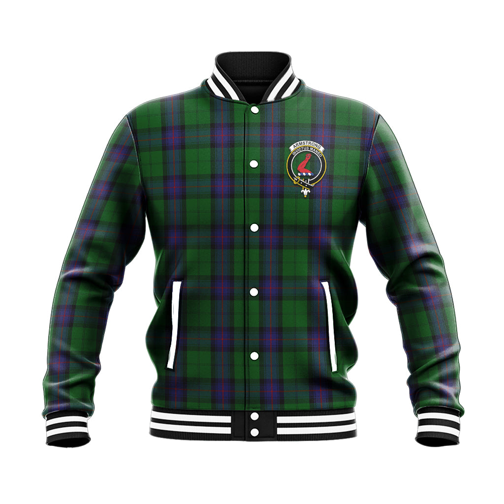 Armstrong Tartan Baseball Jacket with Family Crest - Tartan Vibes Clothing