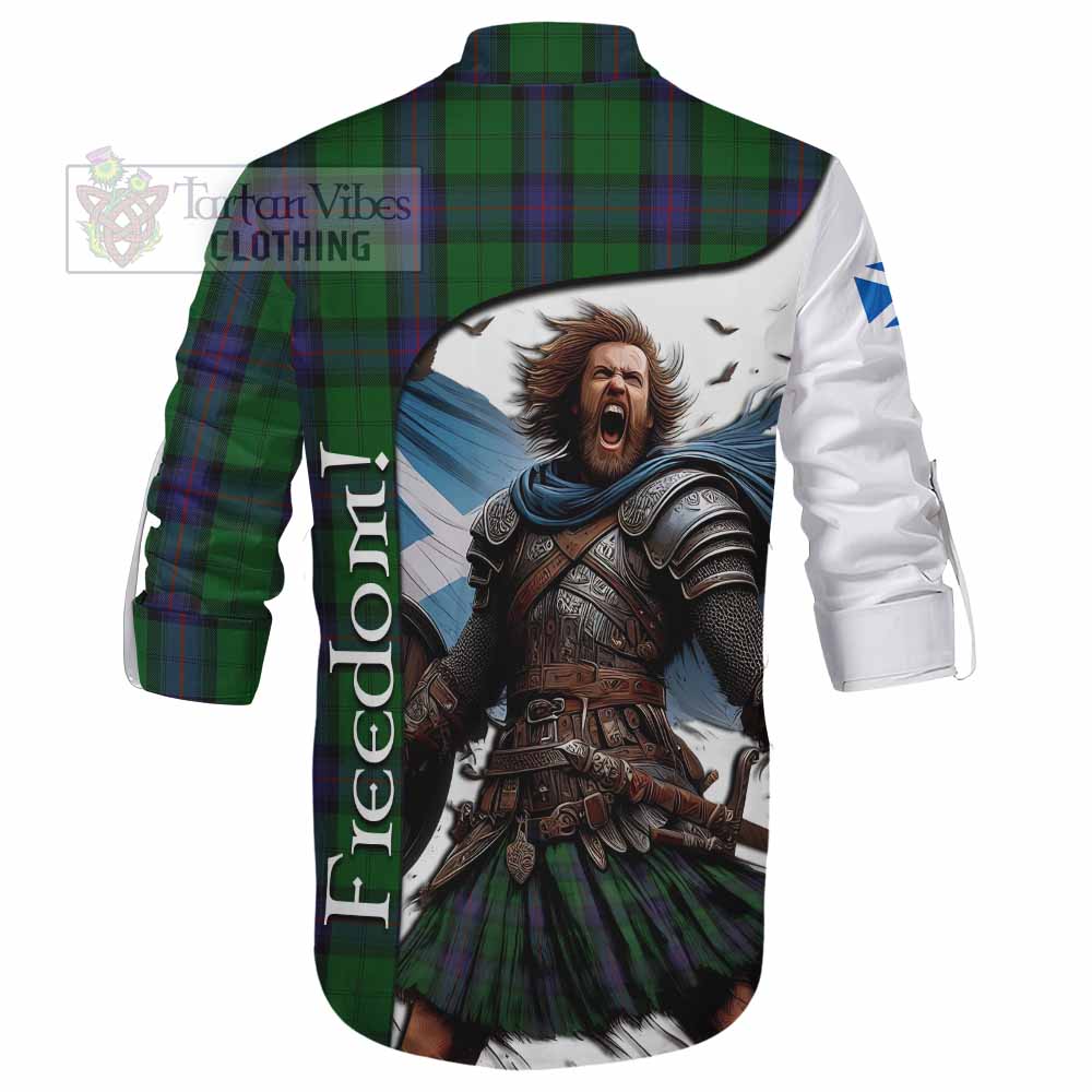 Tartan Vibes Clothing Armstrong Crest Tartan Ghillie Kilt Shirt Inspired by the Freedom of Scottish Warrior