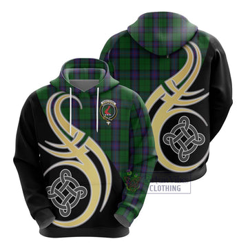 Armstrong Tartan Hoodie with Family Crest and Celtic Symbol Style