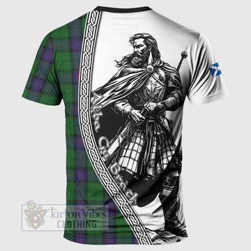 Armstrong Tartan Clan Crest T-Shirt with Highlander Warrior Celtic Style