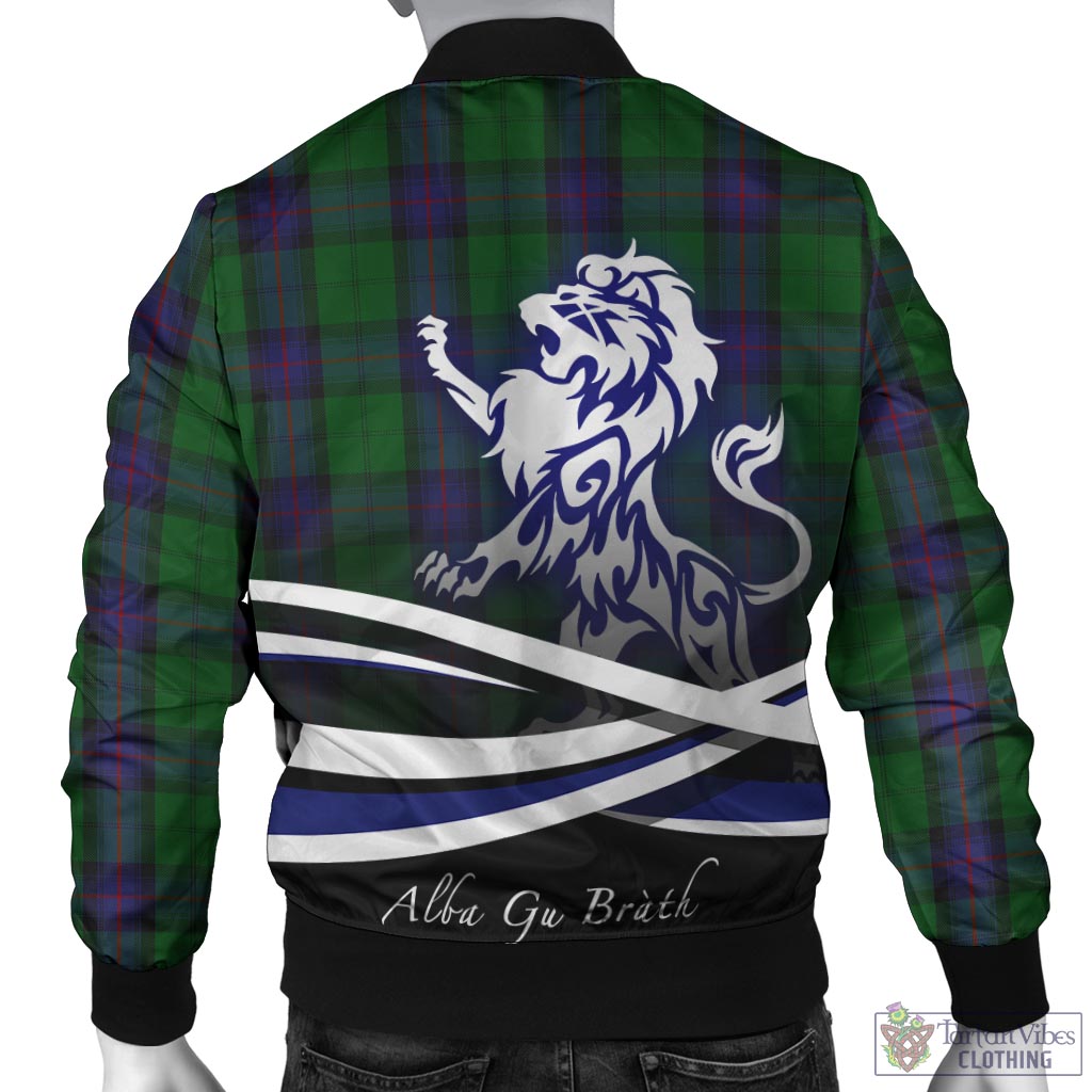 Tartan Vibes Clothing Armstrong Tartan Bomber Jacket with Alba Gu Brath Regal Lion Emblem