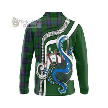 Armstrong Tartan Long Sleeve Polo Shirt with Epic Bagpipe Style