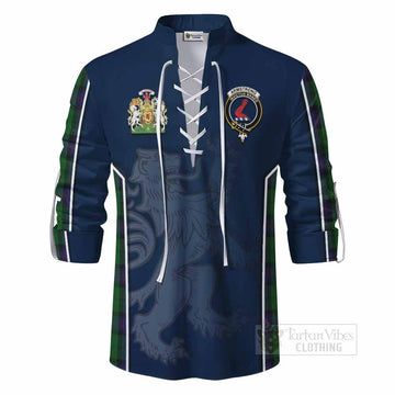 Armstrong Tartan Ghillie Kilt Shirt with Family Crest and Lion Rampant Vibes Sport Style