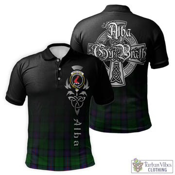 Armstrong Tartan Polo Shirt Featuring Alba Gu Brath Family Crest Celtic Inspired