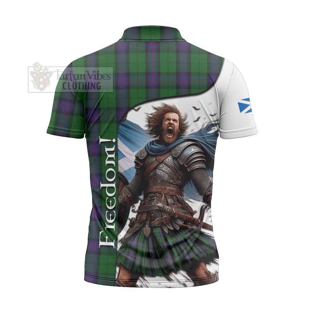 Tartan Vibes Clothing Armstrong Crest Tartan Zipper Polo Shirt Inspired by the Freedom of Scottish Warrior