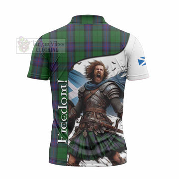 Armstrong Crest Tartan Zipper Polo Shirt Inspired by the Freedom of Scottish Warrior