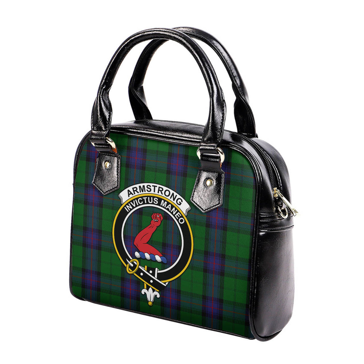 Armstrong Tartan Shoulder Handbags with Family Crest - Tartan Vibes Clothing