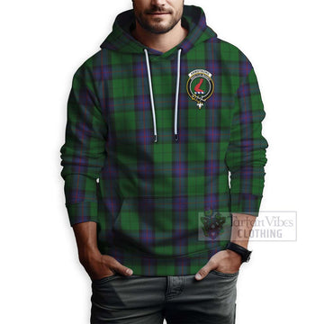 Armstrong Tartan Hoodie with Family Crest Celtic Skull Style