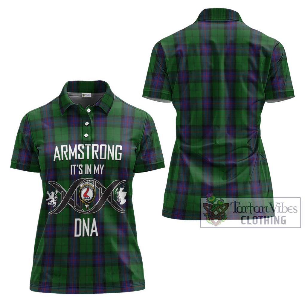 Armstrong Tartan Women's Polo Shirt with Family Crest DNA In Me Style - Tartanvibesclothing Shop