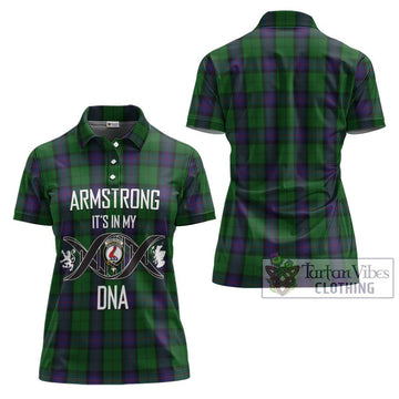 Armstrong Tartan Women's Polo Shirt with Family Crest DNA In Me Style