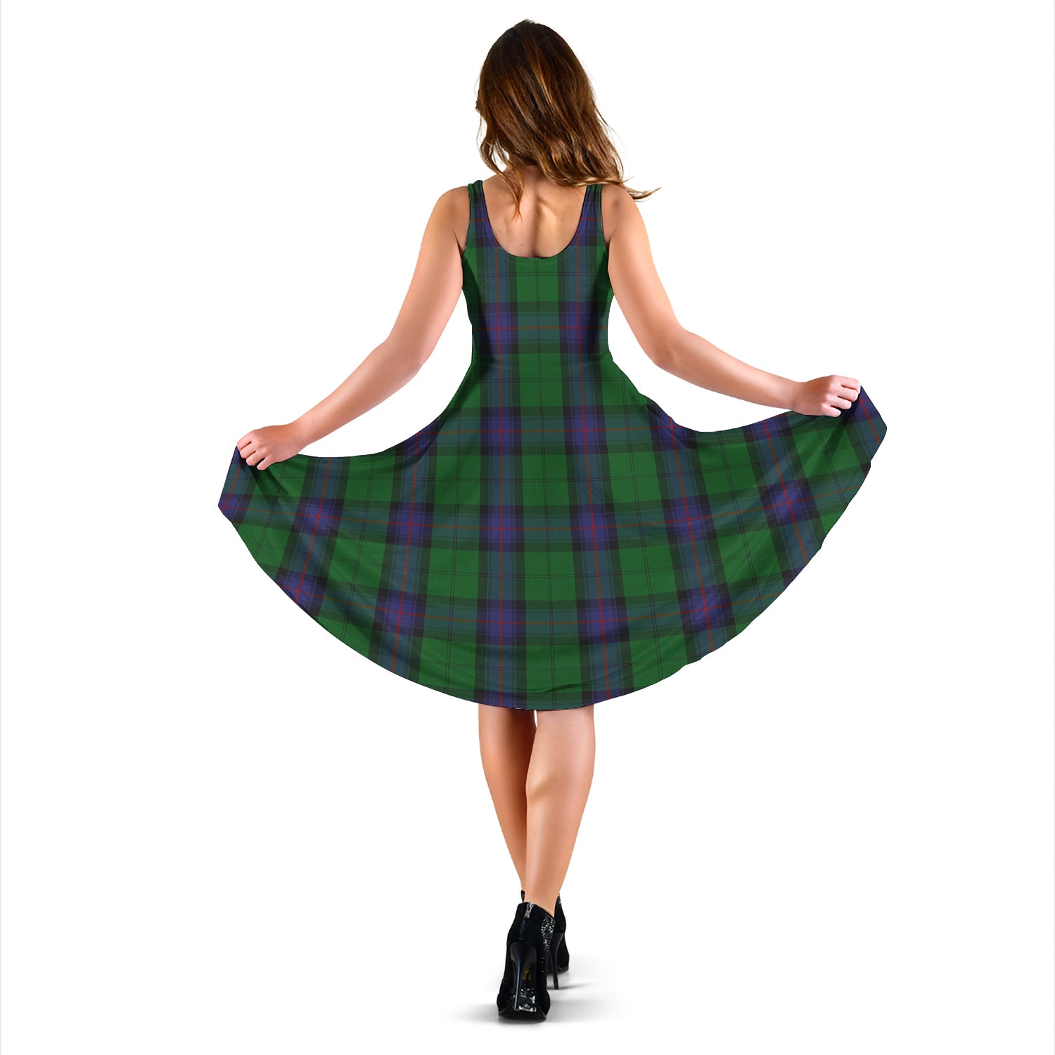 Armstrong Tartan Sleeveless Midi Womens Dress - Tartanvibesclothing