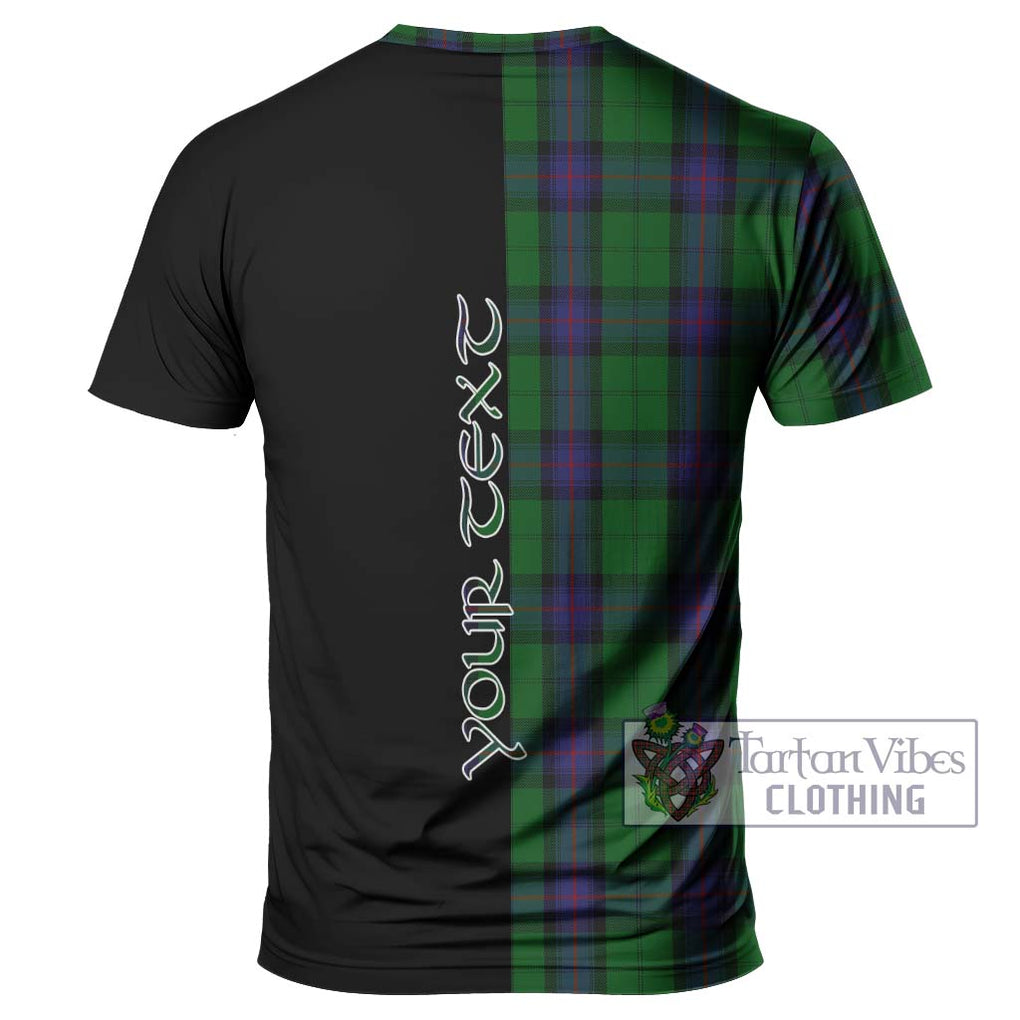 Armstrong Tartan T-Shirt with Family Crest and Half Of Me Style - Tartanvibesclothing Shop