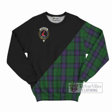 Armstrong Tartan Sweatshirt with Family Crest and Military Logo Style