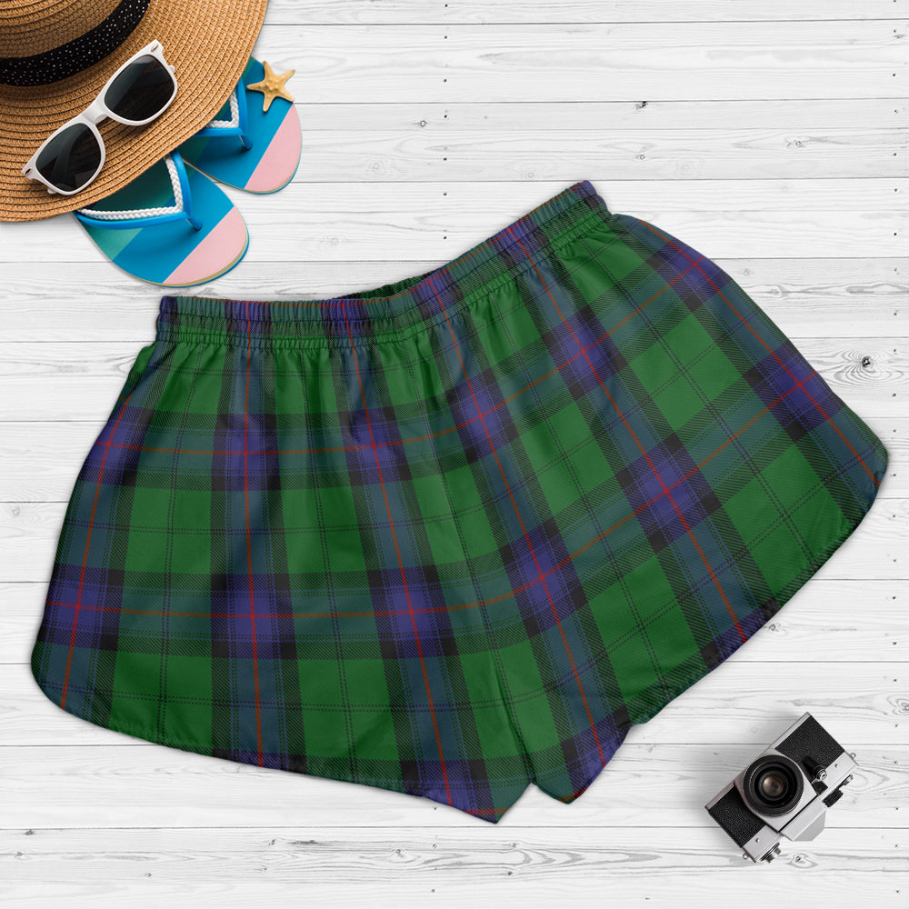 Armstrong Tartan Womens Shorts with Family Crest - Tartan Vibes Clothing