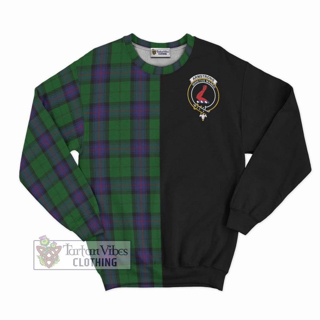 Armstrong Tartan Sweatshirt with Family Crest and Half Of Me Style - Tartanvibesclothing Shop