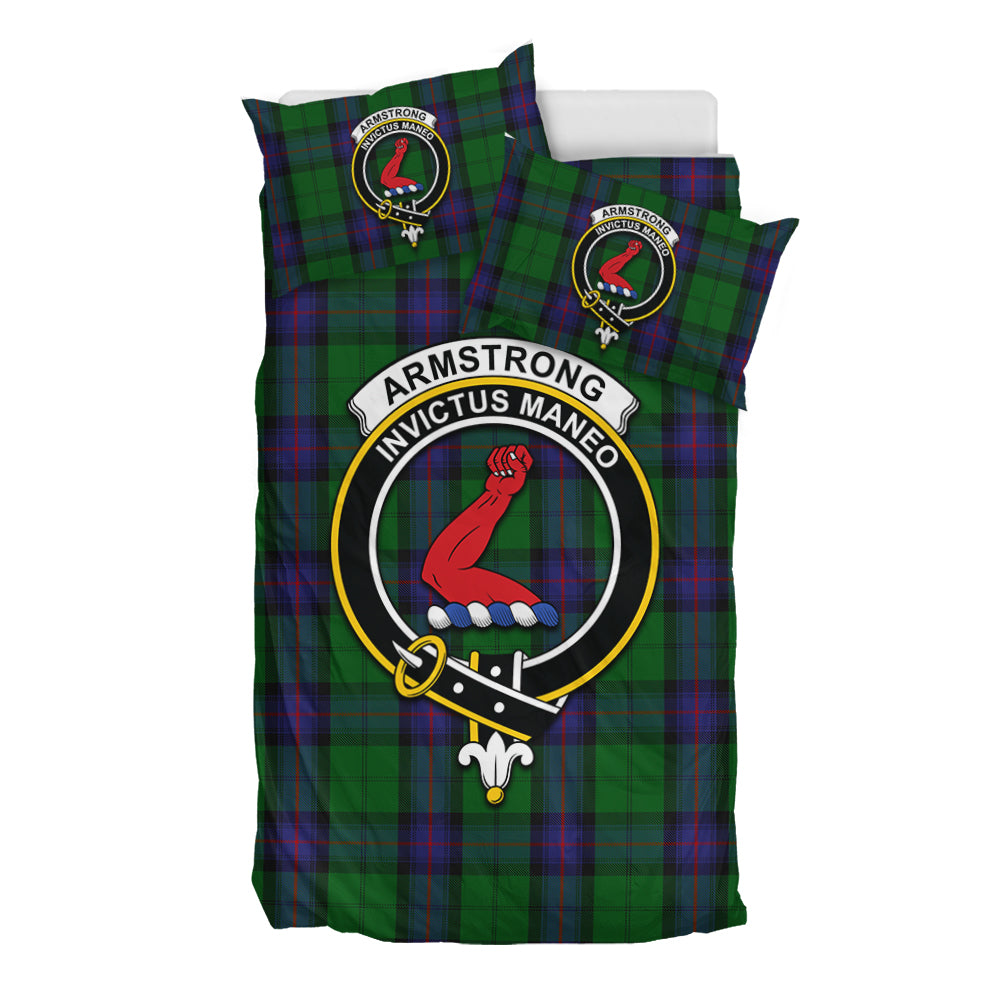 Armstrong Tartan Bedding Set with Family Crest - Tartan Vibes Clothing