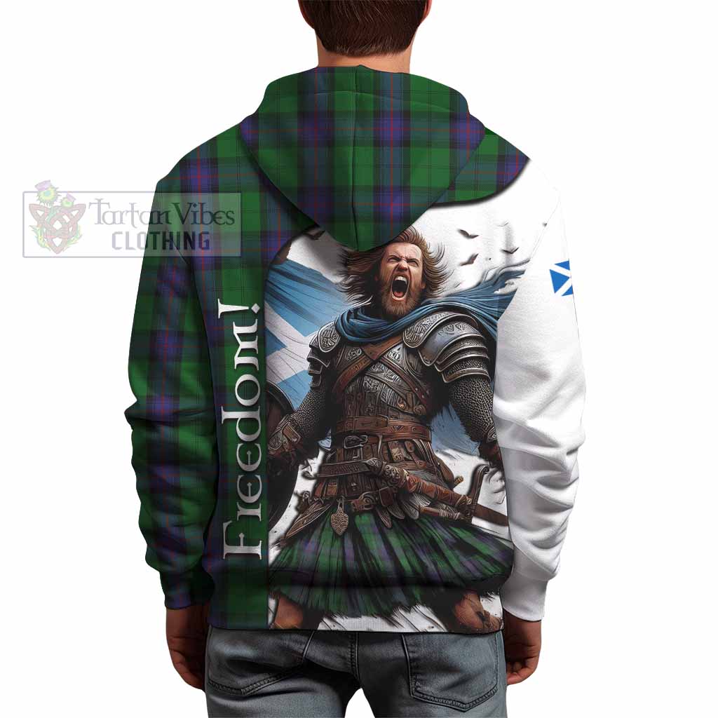 Tartan Vibes Clothing Armstrong Crest Tartan Hoodie Inspired by the Freedom of Scottish Warrior