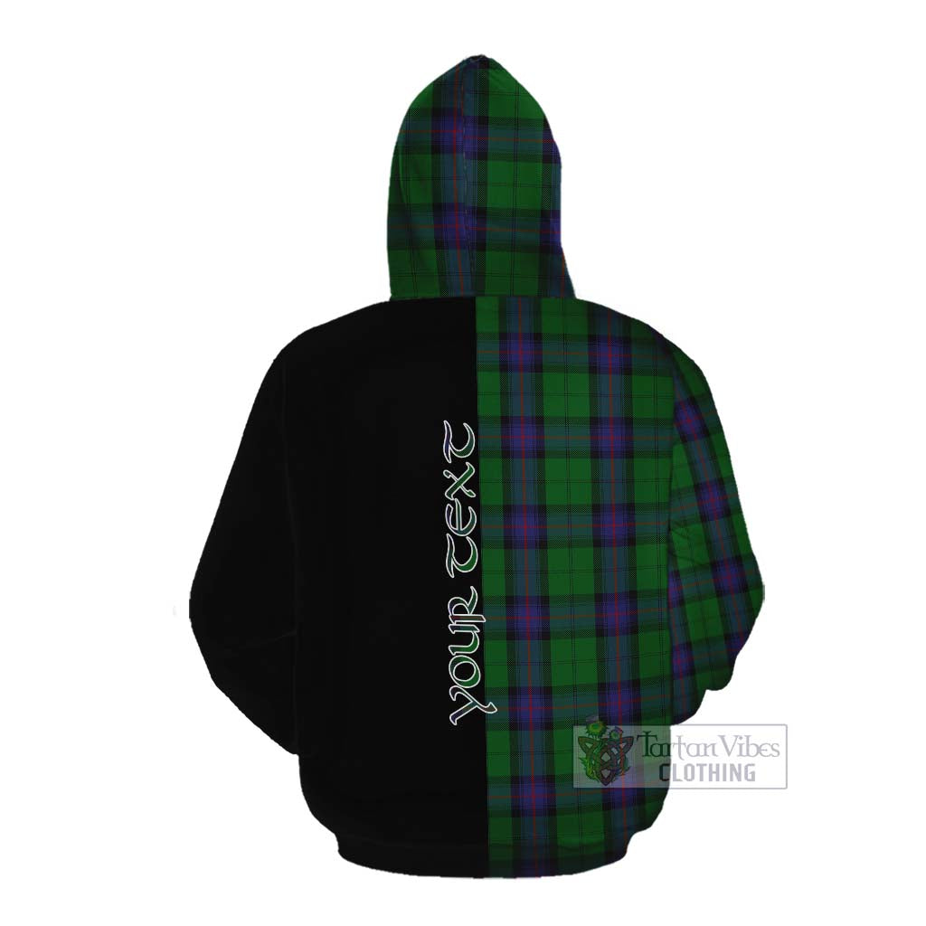 Tartan Vibes Clothing Armstrong Tartan Cotton Hoodie with Family Crest and Half Of Me Style