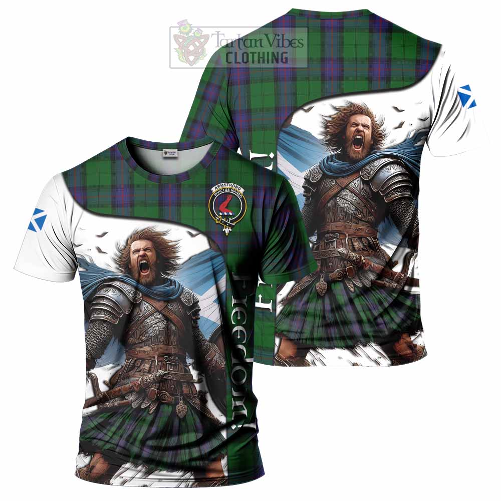 Armstrong Crest Tartan T-Shirt Inspired by the Freedom of Scottish Warrior