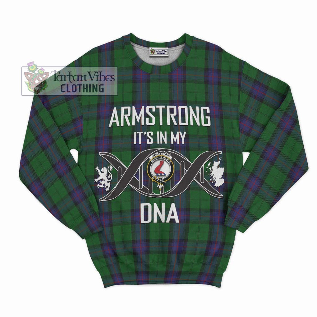 Armstrong Tartan Sweatshirt with Family Crest DNA In Me Style - Tartanvibesclothing Shop