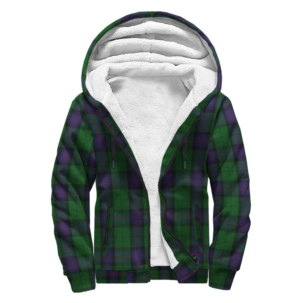 Armstrong Tartan Sherpa Hoodie with Family Crest - Tartanvibesclothing