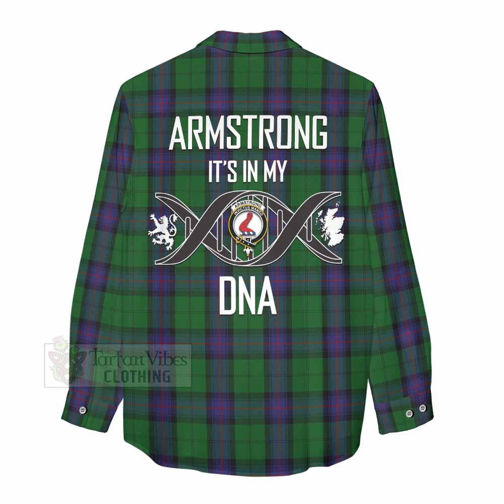 Tartan Vibes Clothing Armstrong Tartan Women's Casual Shirt with Family Crest DNA In Me Style