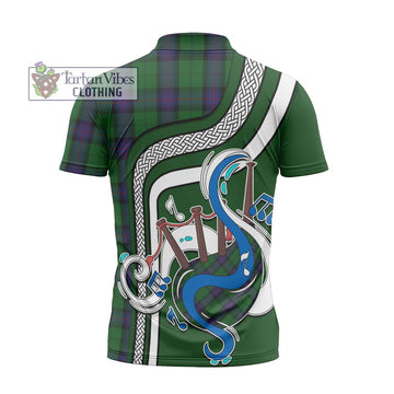 Armstrong Tartan Zipper Polo Shirt with Epic Bagpipe Style