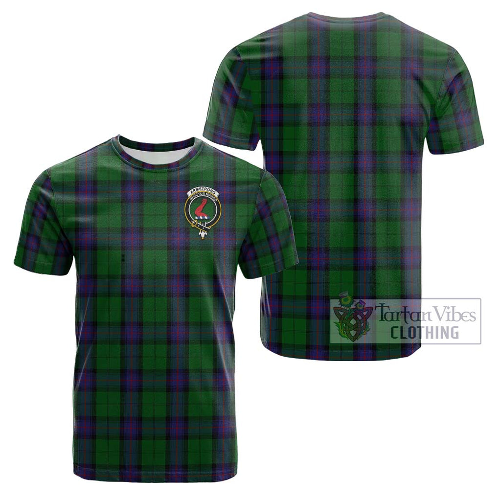 Armstrong Tartan Cotton T-Shirt with Family Crest Kid's Shirt - Tartanvibesclothing Shop