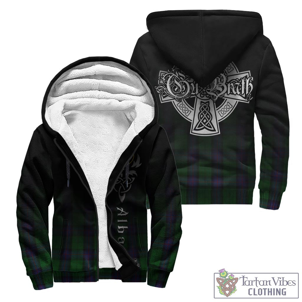 Tartan Vibes Clothing Armstrong Tartan Sherpa Hoodie Featuring Alba Gu Brath Family Crest Celtic Inspired