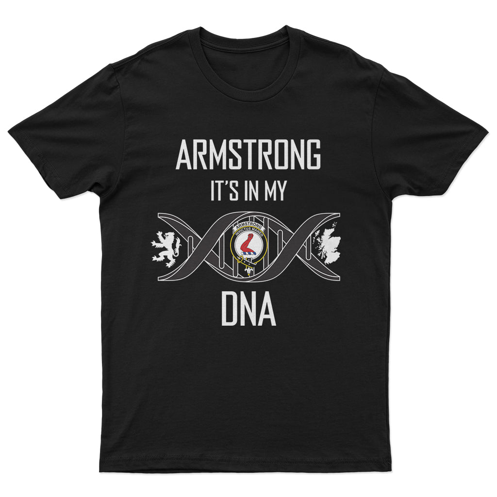 Armstrong Family Crest DNA In Me Mens T Shirt - Tartanvibesclothing