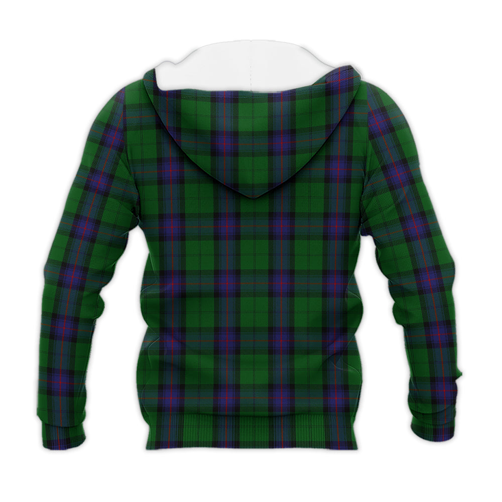 Armstrong Tartan Knitted Hoodie with Family Crest - Tartanvibesclothing