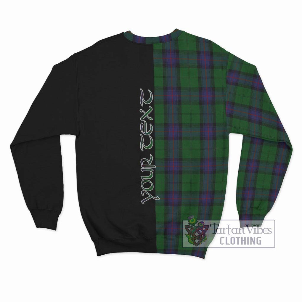 Armstrong Tartan Sweatshirt with Family Crest and Half Of Me Style - Tartanvibesclothing Shop