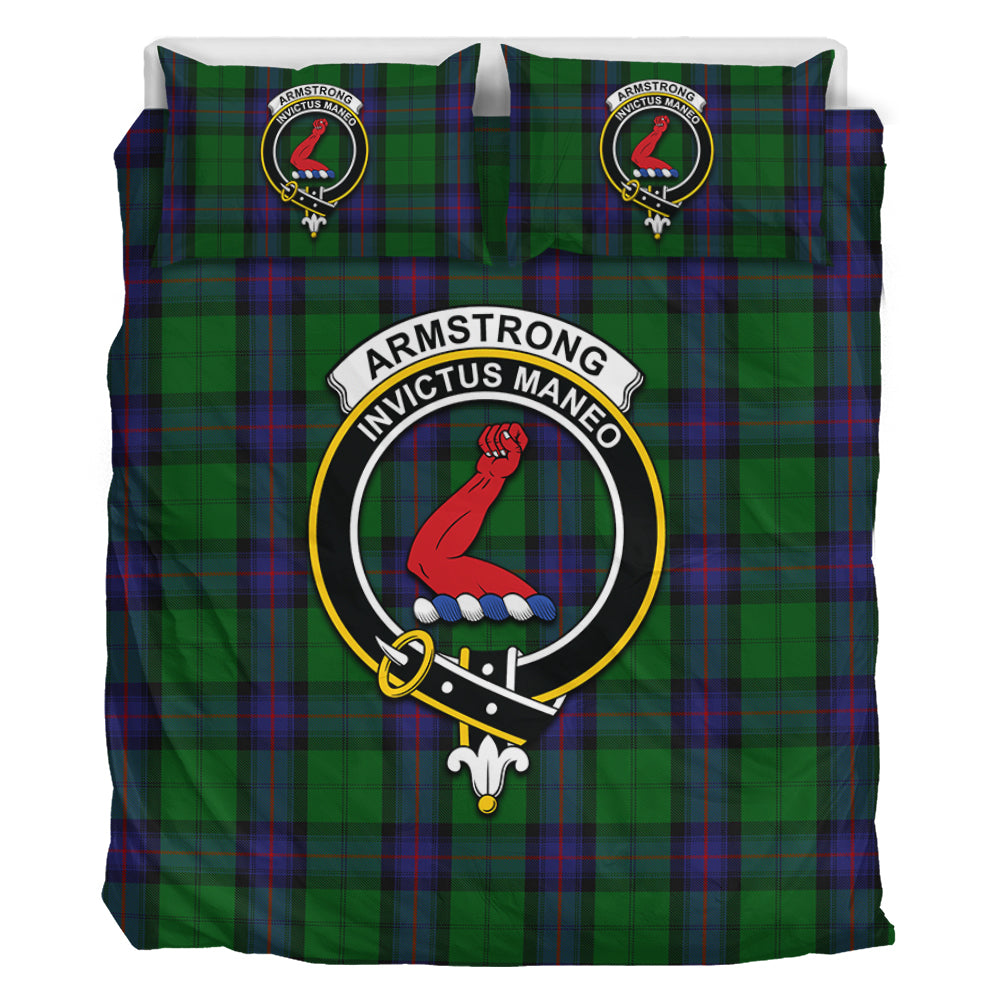 Armstrong Tartan Bedding Set with Family Crest - Tartan Vibes Clothing