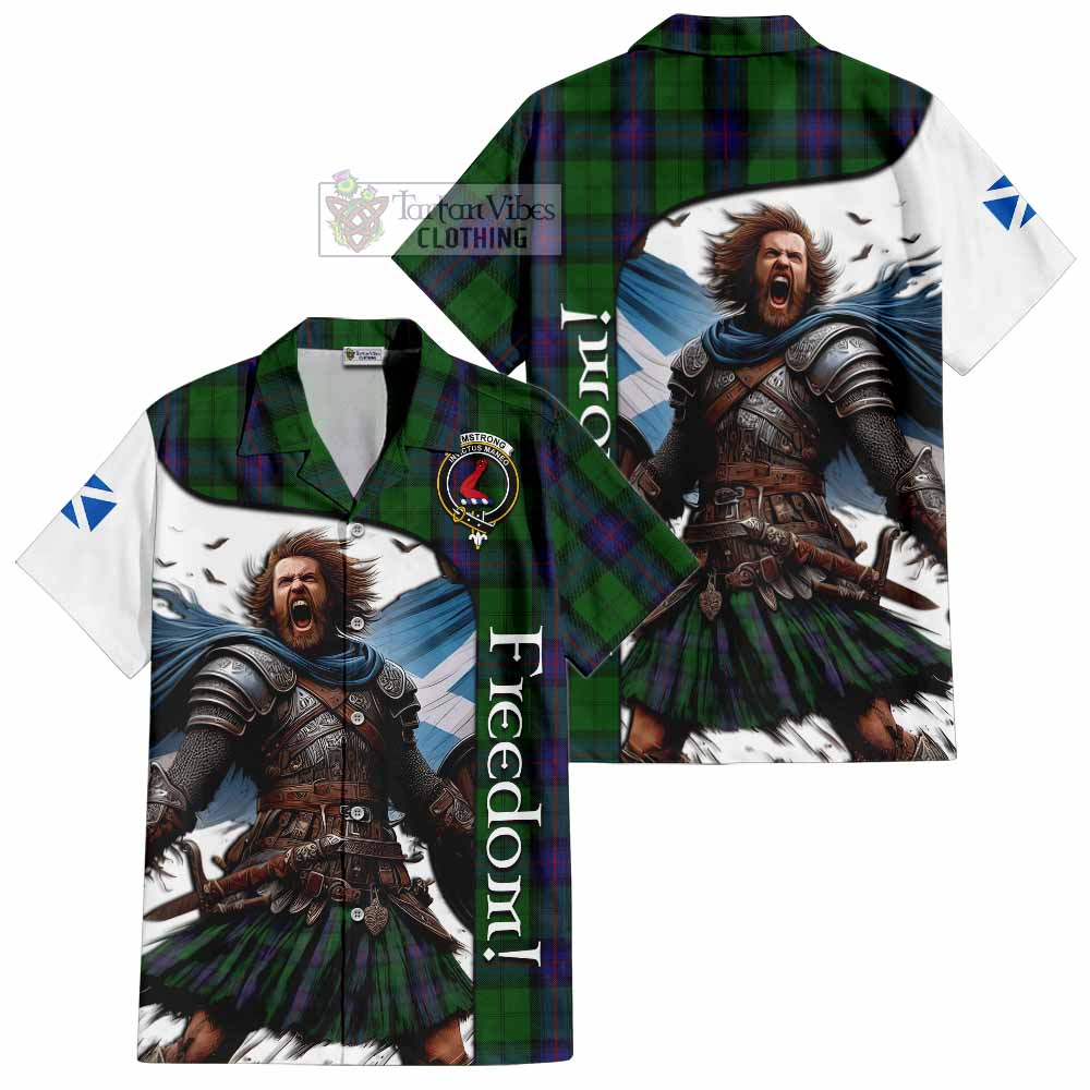 Tartan Vibes Clothing Armstrong Crest Tartan Short Sleeve Button Shirt Inspired by the Freedom of Scottish Warrior