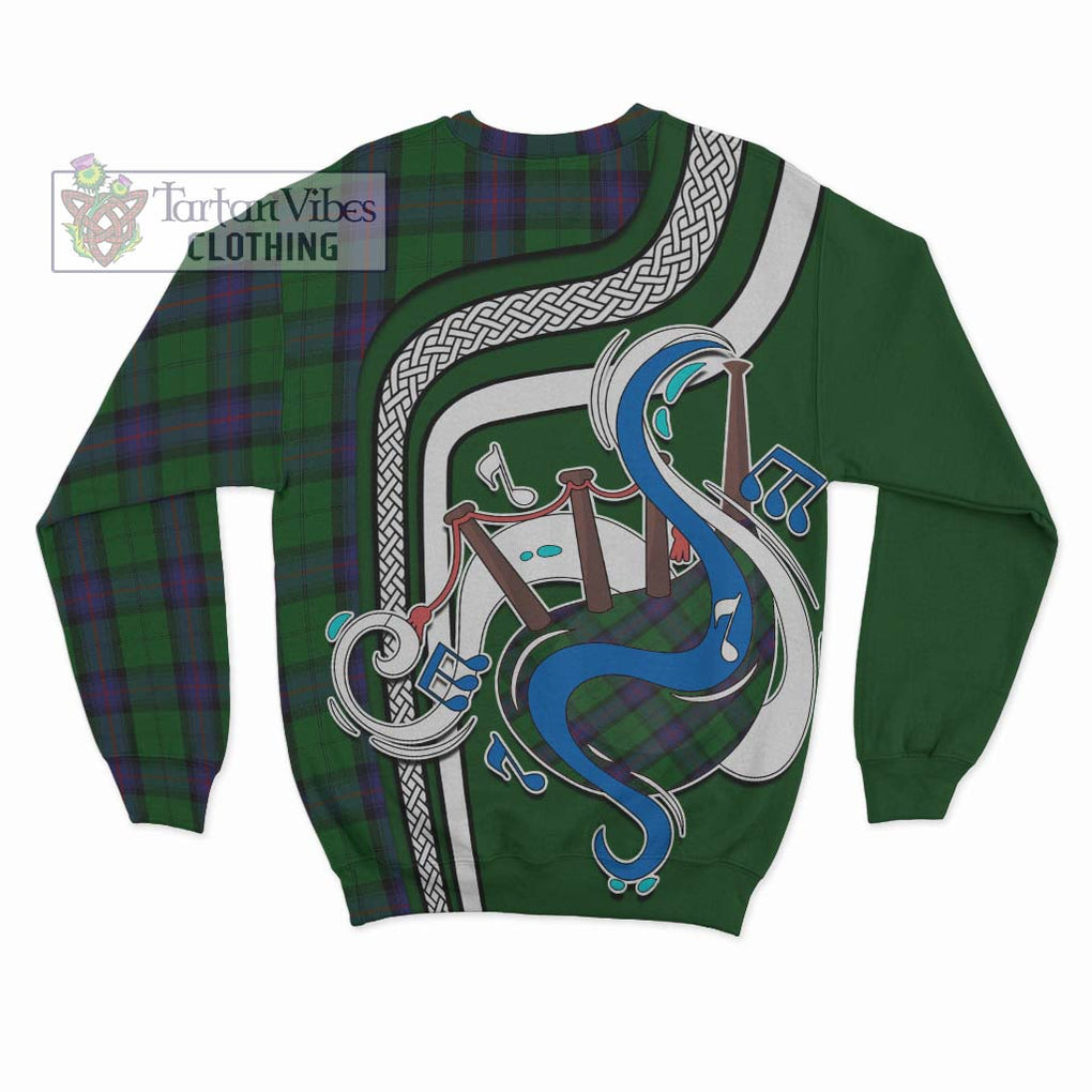 Armstrong Tartan Sweatshirt with Epic Bagpipe Style - Tartanvibesclothing Shop