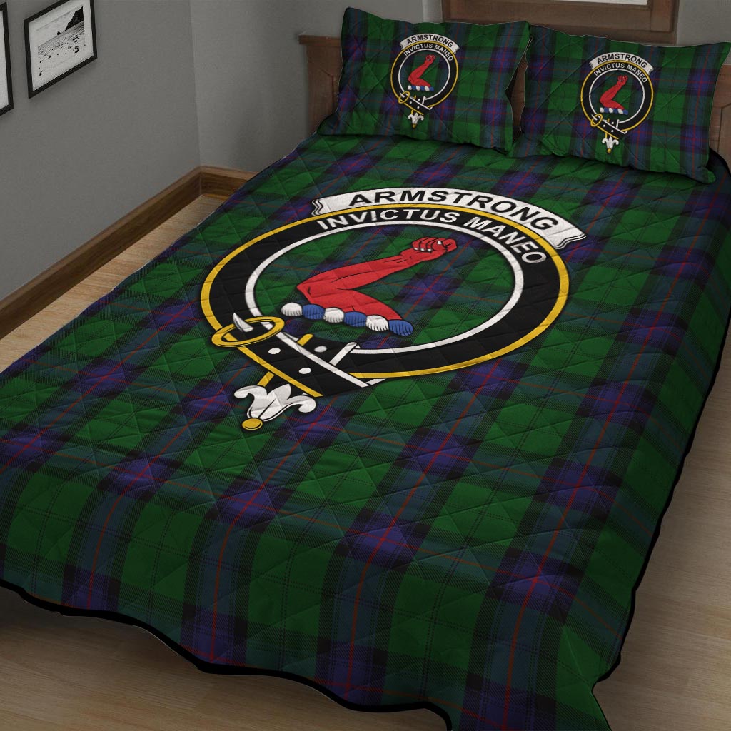 Armstrong Tartan Quilt Bed Set with Family Crest - Tartan Vibes Clothing