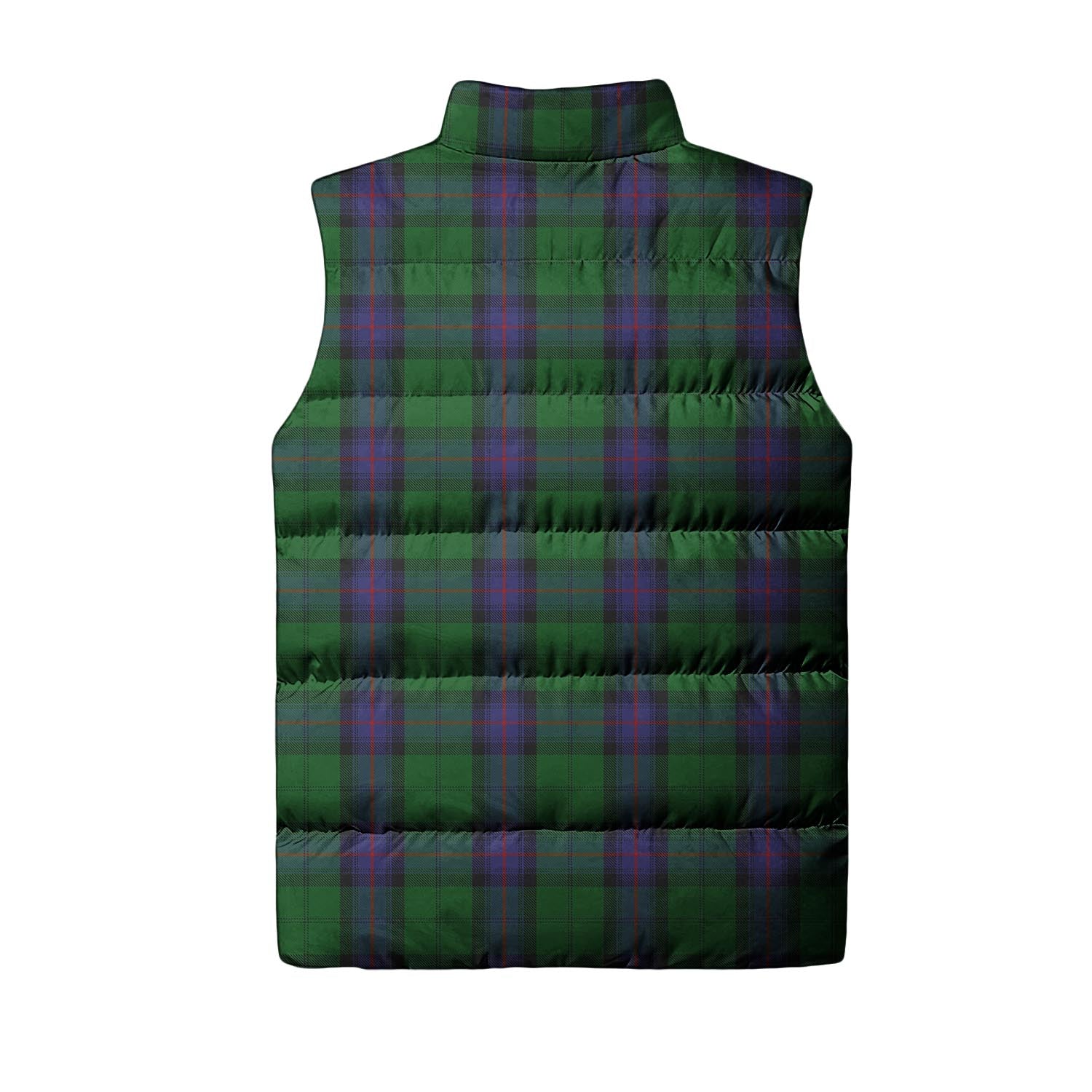 Armstrong Tartan Sleeveless Puffer Jacket with Family Crest - Tartanvibesclothing