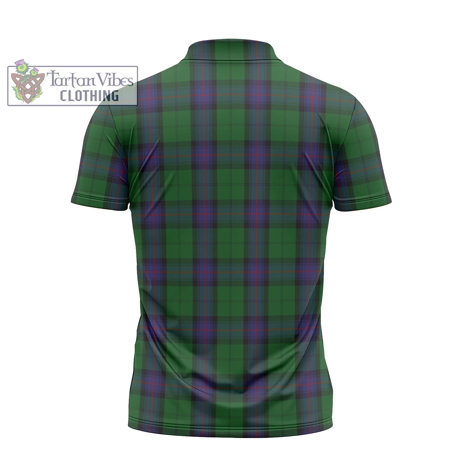 Tartan Vibes Clothing Armstrong Tartan Zipper Polo Shirt with Family Crest