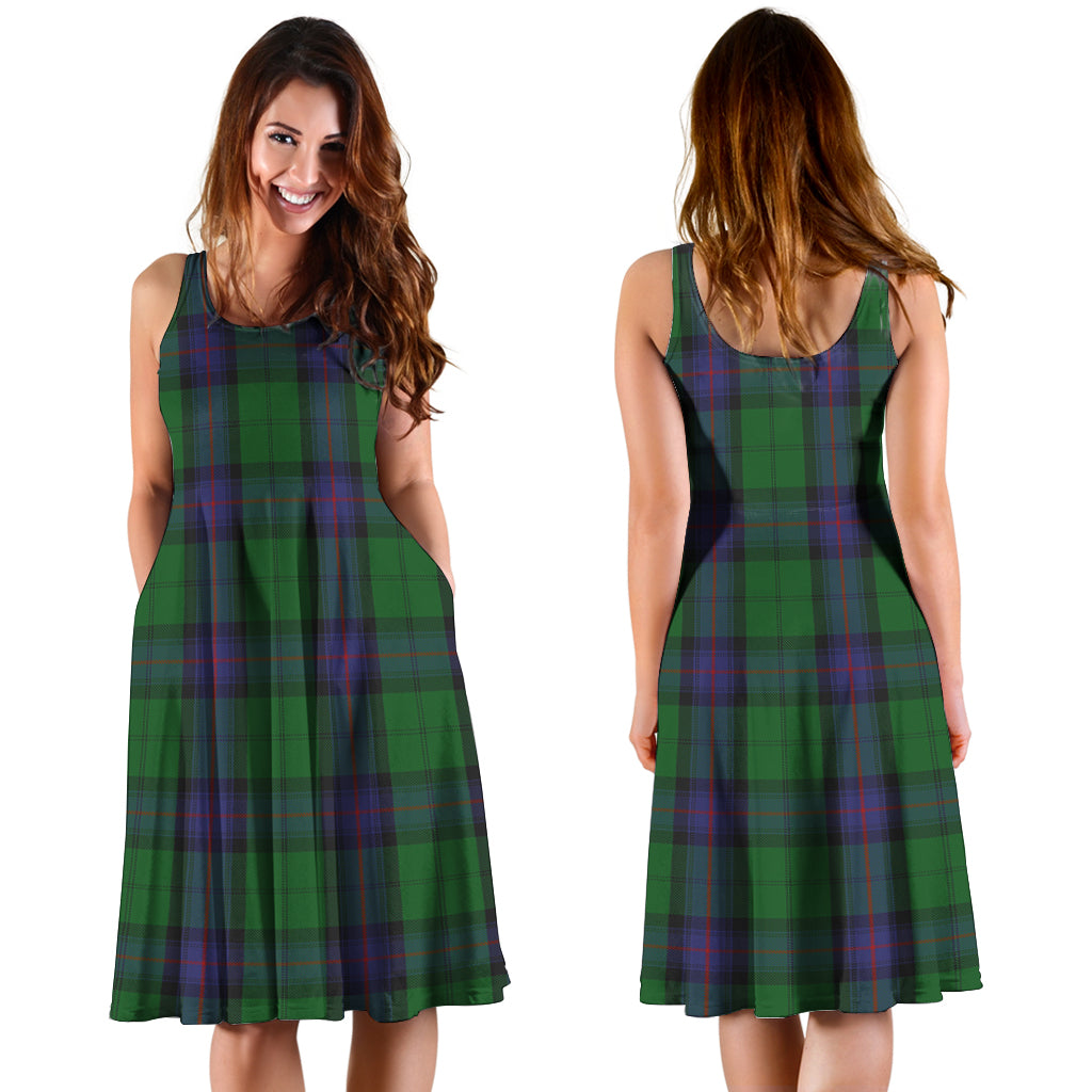 Armstrong Tartan Sleeveless Midi Womens Dress - Tartanvibesclothing