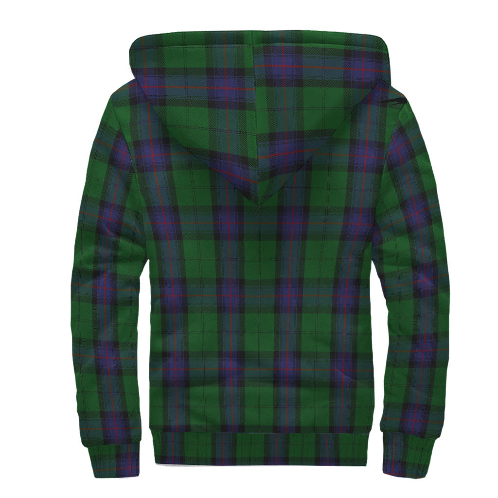 Armstrong Tartan Sherpa Hoodie with Family Crest - Tartanvibesclothing