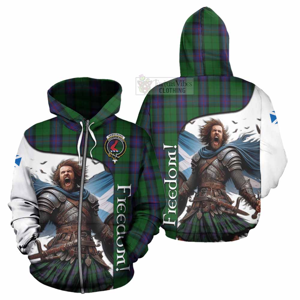 Tartan Vibes Clothing Armstrong Crest Tartan Hoodie Inspired by the Freedom of Scottish Warrior