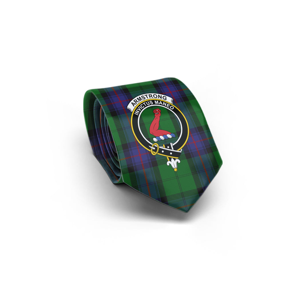 Armstrong Tartan Classic Necktie with Family Crest - Tartan Vibes Clothing