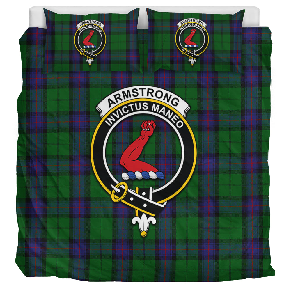 Armstrong Tartan Bedding Set with Family Crest UK Bedding Set UK Super King 104*94 inch - Tartan Vibes Clothing