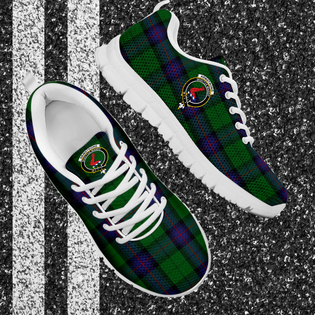 Armstrong Tartan Sneakers with Family Crest - Tartan Vibes Clothing